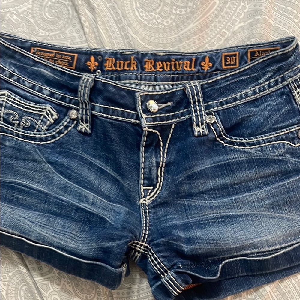 Rock Revival Indigo Denim Shorts